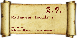 Rothauser Imogén névjegykártya